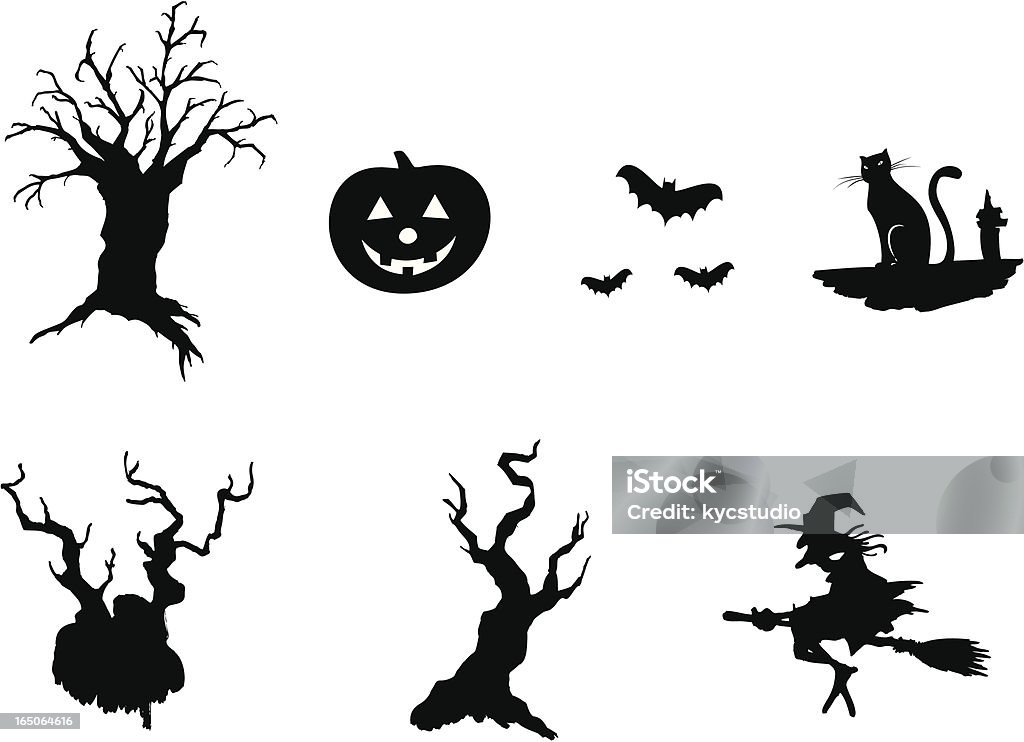 Elementos de Halloween - Vetor de Apavorado royalty-free