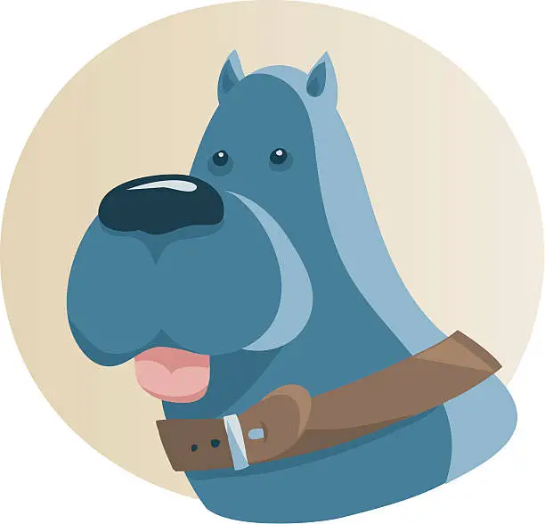 Vector illustration of Big Blue Dog