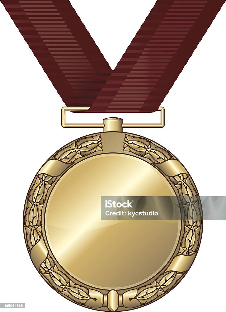 Medalha de ouro em branco - Vetor de Aprimoramento royalty-free