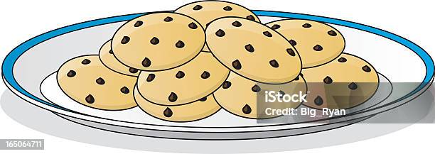 플라테 쿠키 초콜릿칩 쿠키에 대한 스톡 벡터 아트 및 기타 이미지 - 초콜릿칩 쿠키, 접시, 쿠키