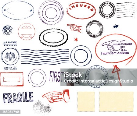 istock Postmark Design Set 165064748