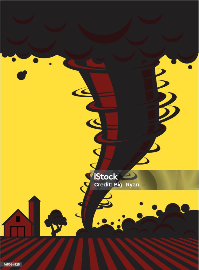 tornado - Grafika wektorowa royalty-free (Burza)