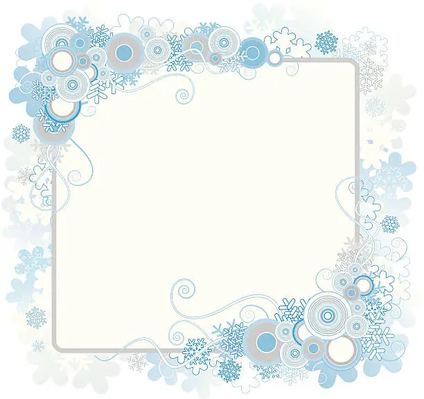 Vector illustration of Frosty frame