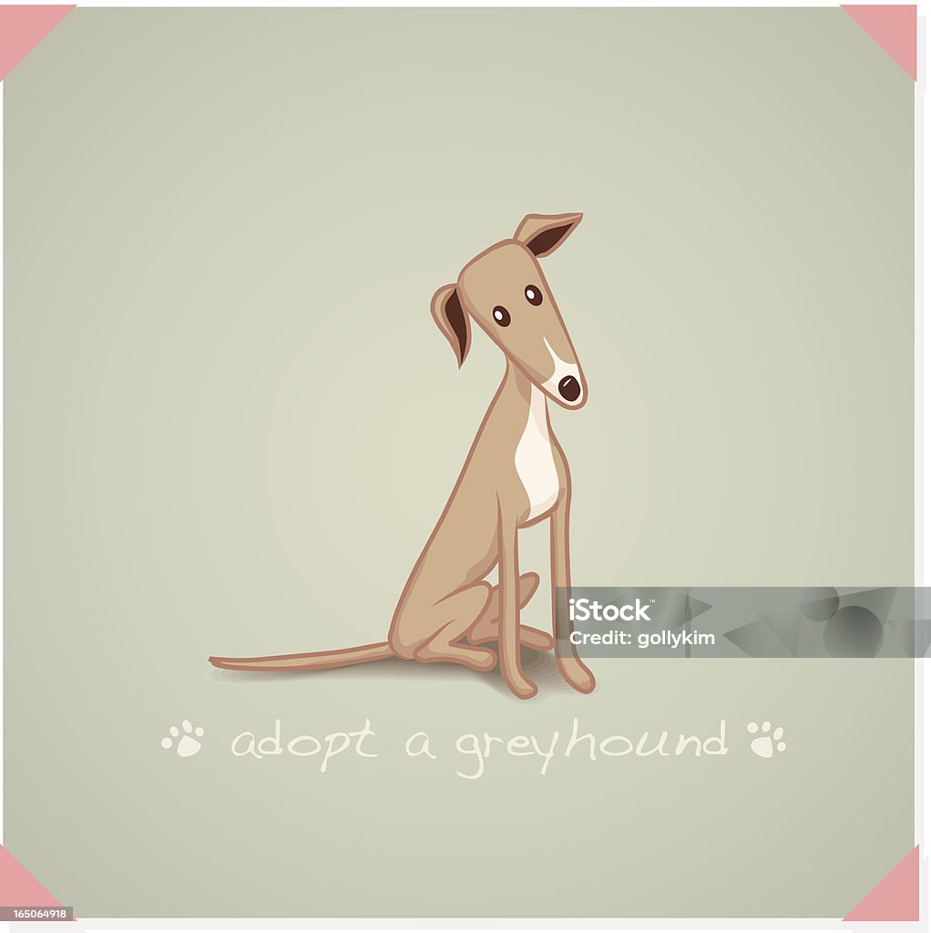 Adottare un Greyhound - arte vettoriale royalty-free di Levriero