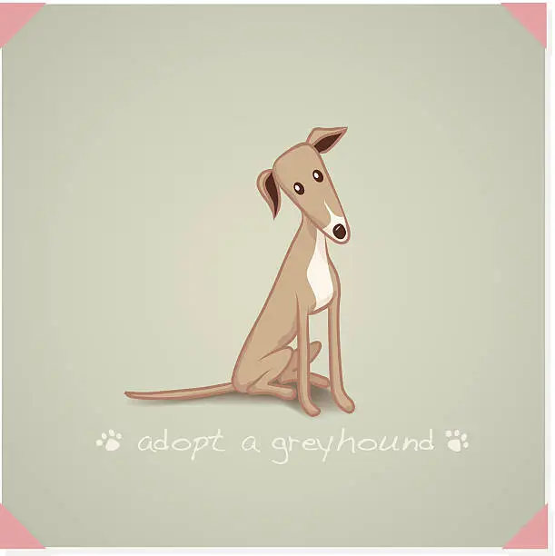 Vector illustration of Adopt a Greyhound