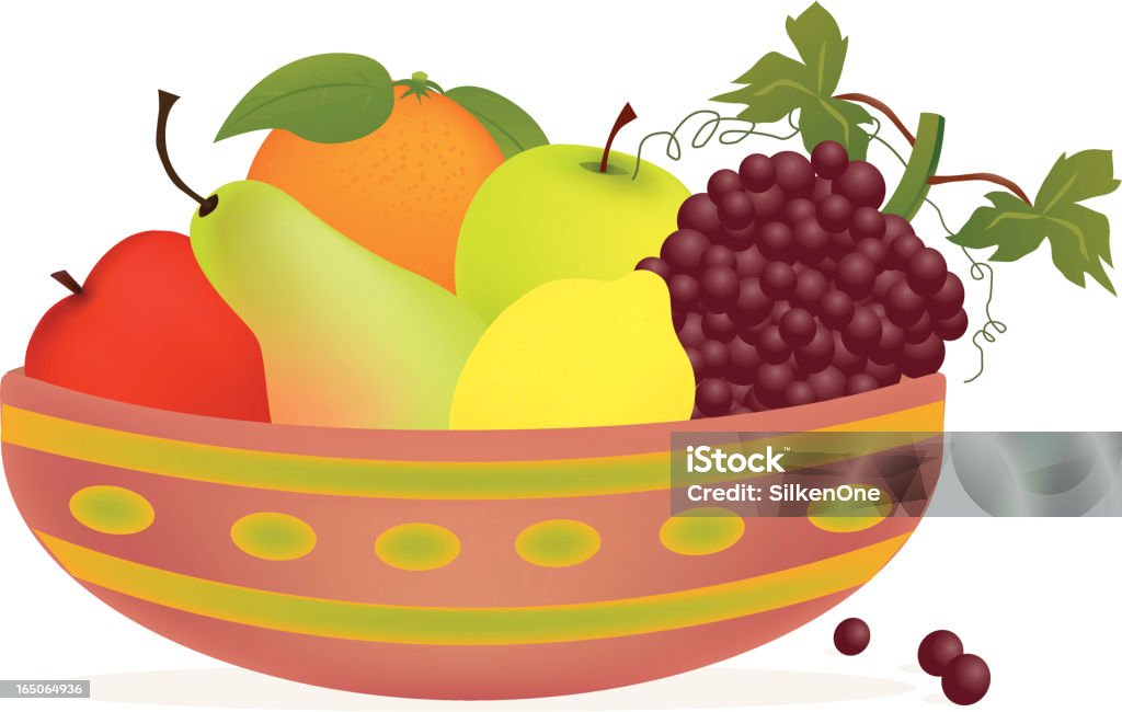 Fruit Bowl Gradient mesh was used to create this image.  Extra large JPG, thumbnail JPG, and Illustrator 8 compatible EPS are included. Fruit Bowl stock vector