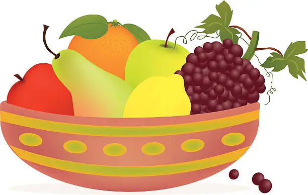 Vector illustration of Fruit Bowl