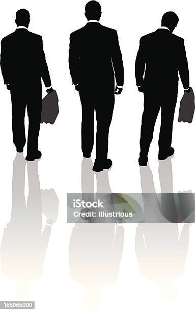 Businessmen Walking Away Reflection Series Stock Illustration - Download Image Now - Adult, Adults Only, Attitude