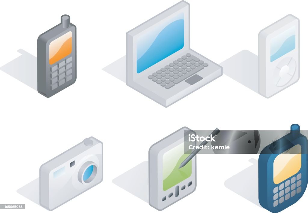 Flache Symbole: Geräte - Lizenzfrei Computer Vektorgrafik
