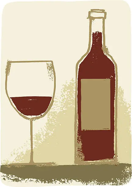 Vector illustration of Red Wine Time!