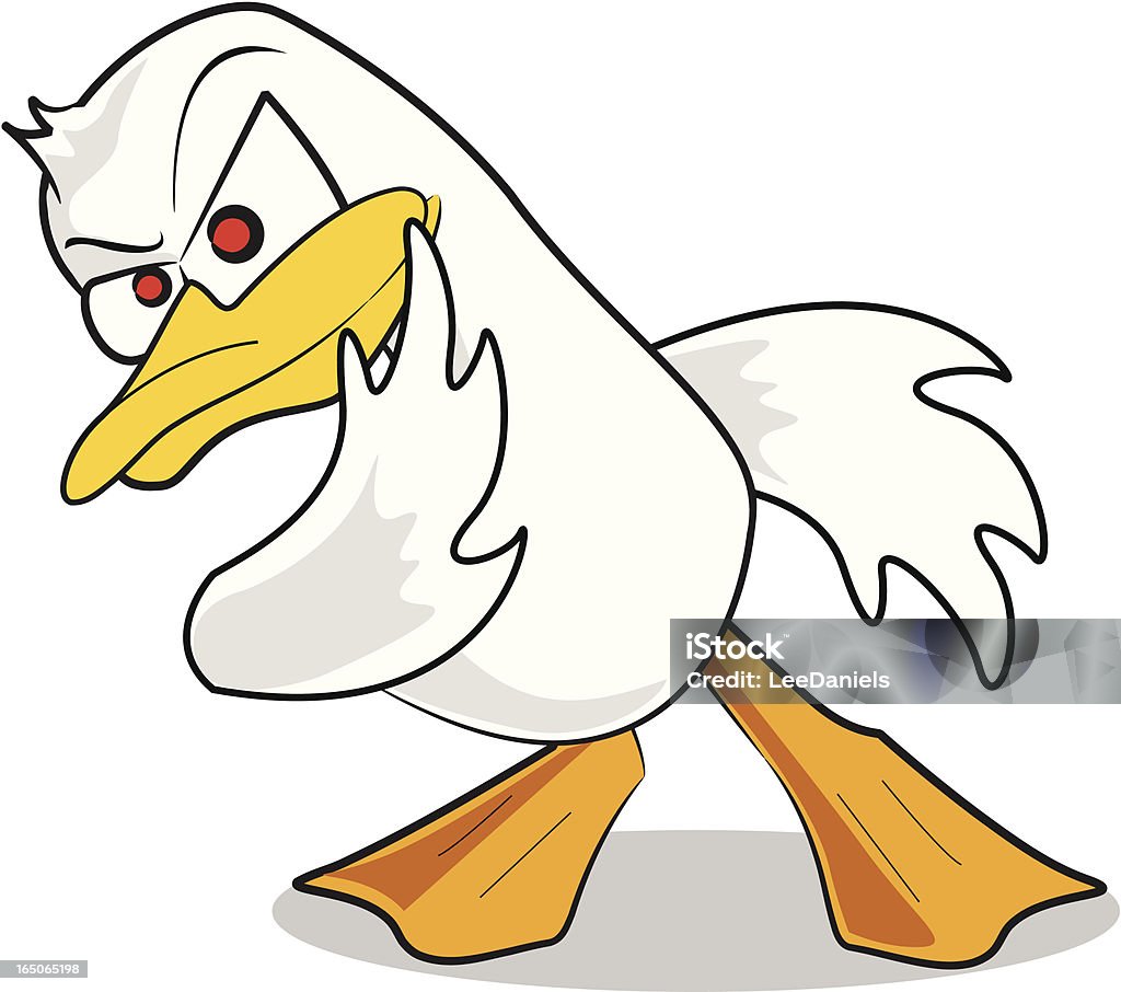 Pato engañosos de historieta - arte vectorial de Ala de animal libre de derechos