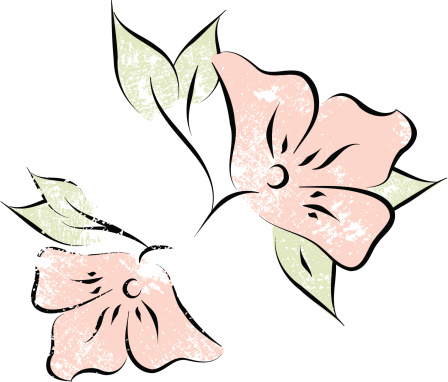 Woodcut/leather work style flowers and leaves. Two individual three color illustrations organized into layers. Easily re-colored, placed in any background and background will show through. Files provided Ai8 eps and large .jpg.