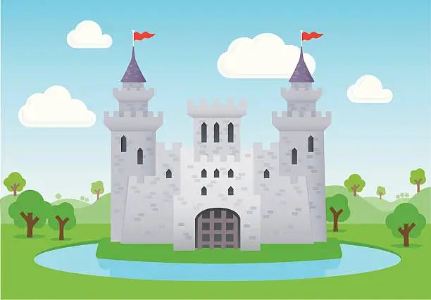 Vector illustration of Fairytale castle