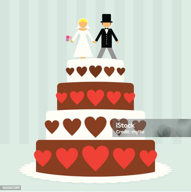 Wedding Cake Stock Illustration - Download Image Now - Figurine, Wedding, Cake