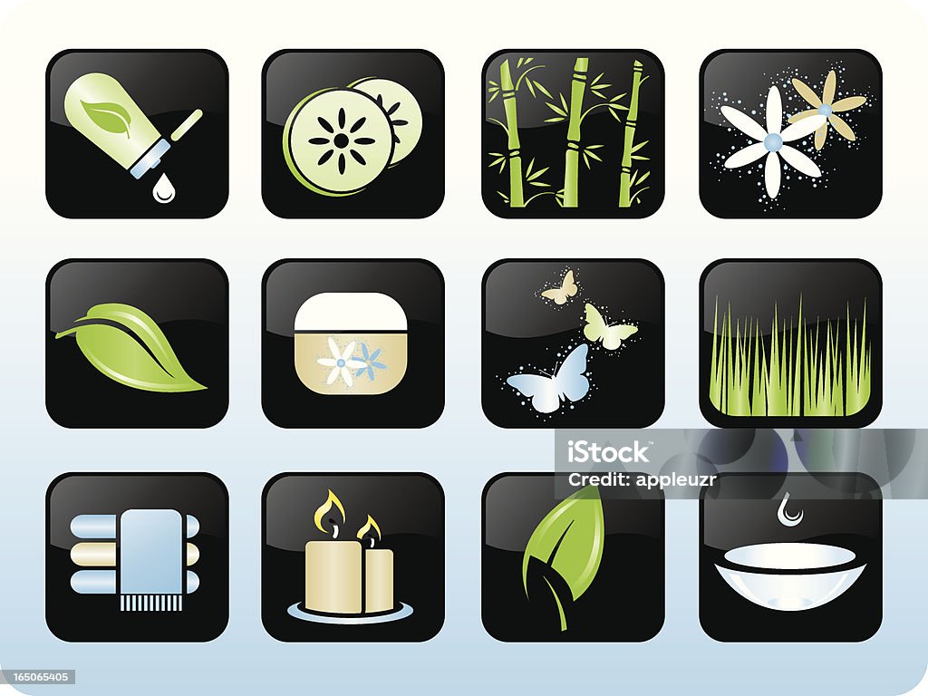 Spa Icons Avocado stock vector