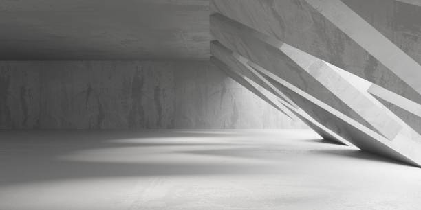istock Abstract interior design concrete room. Architectural background 1650654605