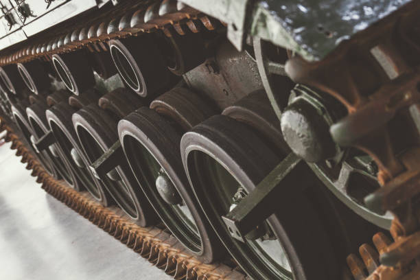 istock Vintage Tank Tracks 1650654611