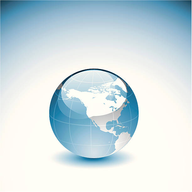 Shiny Globe vector art illustration