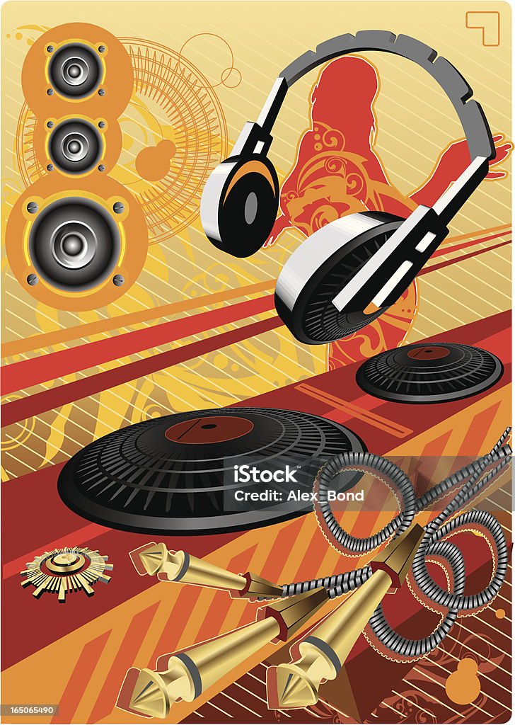 Os DJs equipamentos - Vetor de DJ royalty-free