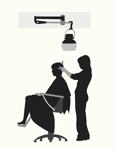 Vector illustration of Perfect Haircut Vector Silhouette