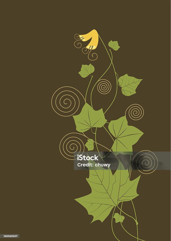 Swirl spring Spring bouquet full of green leaves. Autumn stock vector
