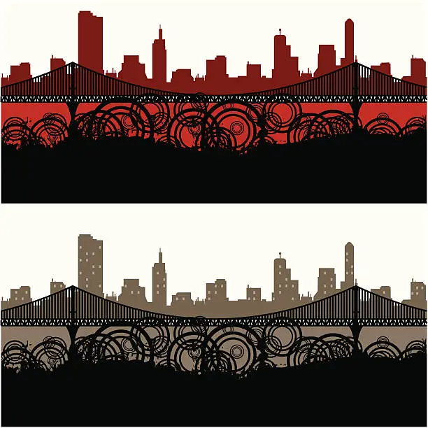 Vector illustration of Grunge City