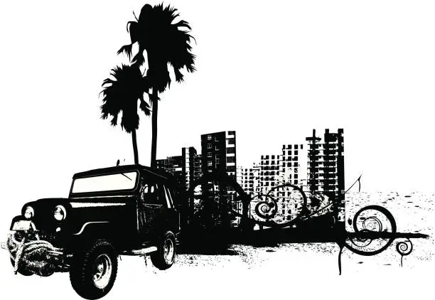 Vector illustration of urban all terrain