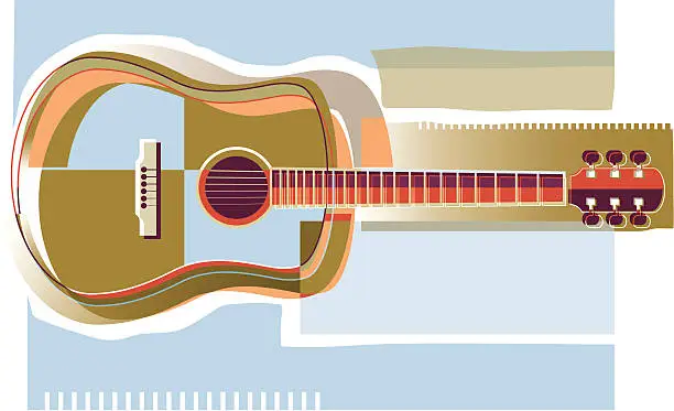Vector illustration of Guitar
