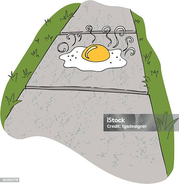 Un Œuf Sur Un Trottoir Vecteurs libres de droits et plus d'images vectorielles de Trottoir - Trottoir, Oeuf - Aliment de base, Aliment frit