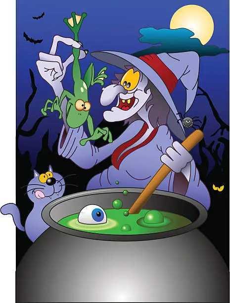 Vector illustration of witches brew