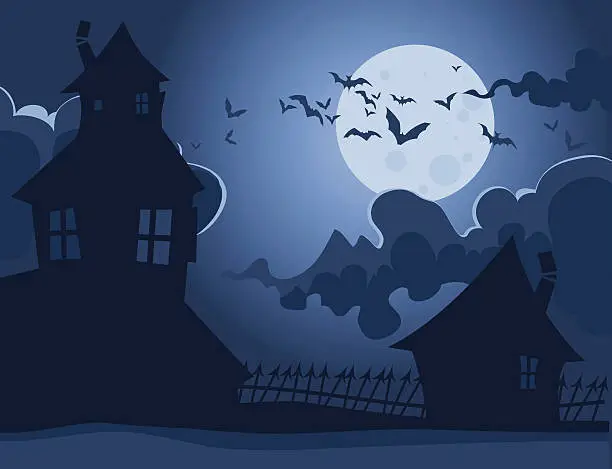 Vector illustration of Spooky Houses
