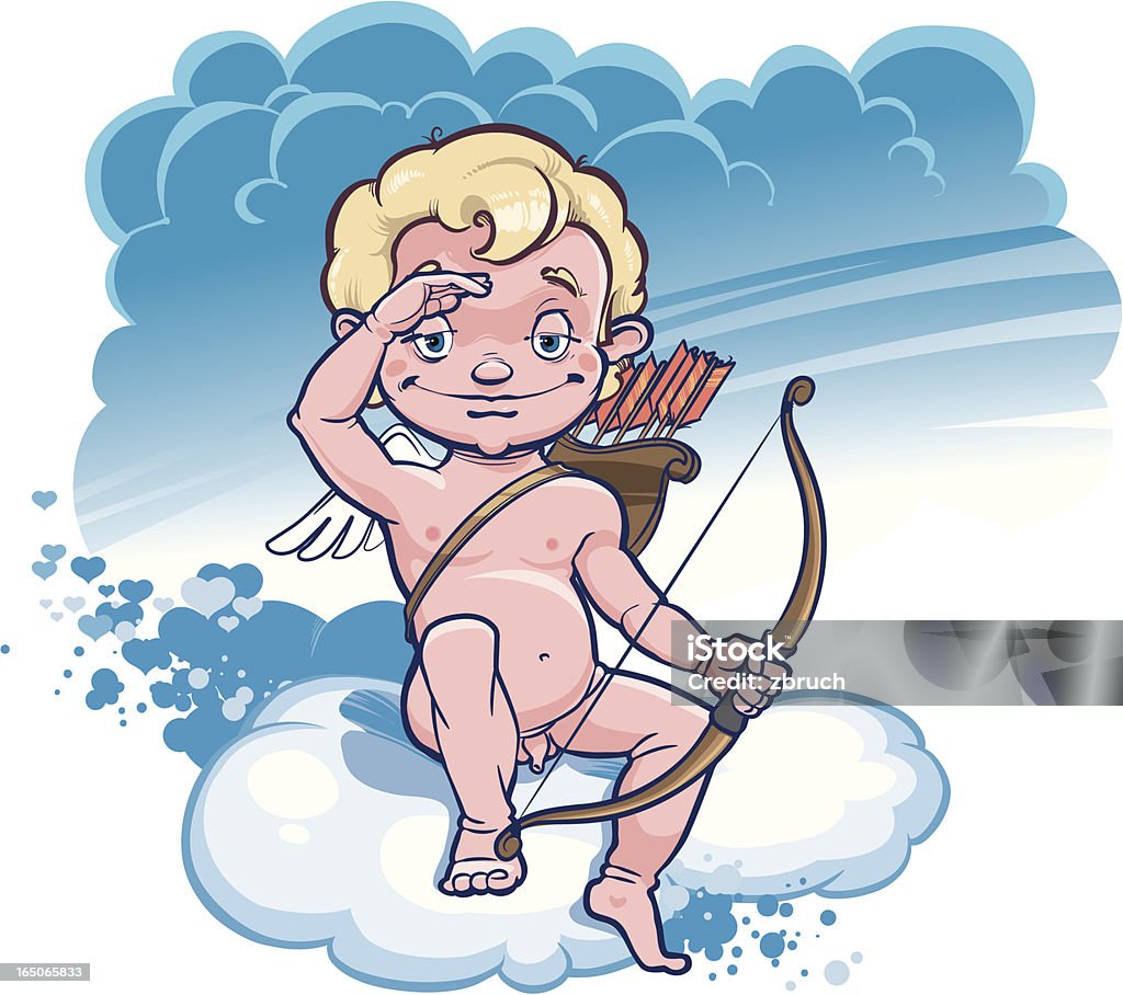 Cupid is looking for his sacrifice Love and St. Valentine themes &gt;&gt; Cupid stock vector