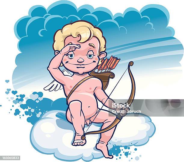 Cupid Is Looking For His Sacrifice Stock Illustration - Download Image Now - Cupid, Fun, Cartoon