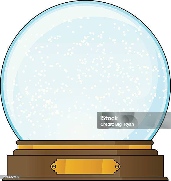 Ilustración de Snowglobe Vacío y más Vectores Libres de Derechos de Bola de cristal con nieve - Bola de cristal con nieve, Celebración - Acontecimiento, Destinos turísticos