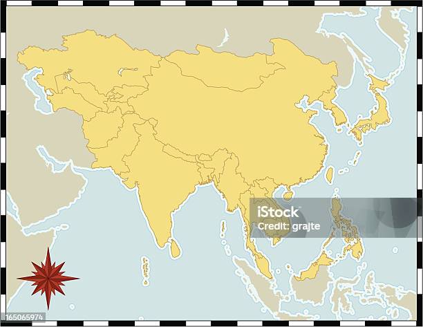 Vetores de Mapa Da Ásia e mais imagens de Afeganistão - Afeganistão, Bangladesh, Butão