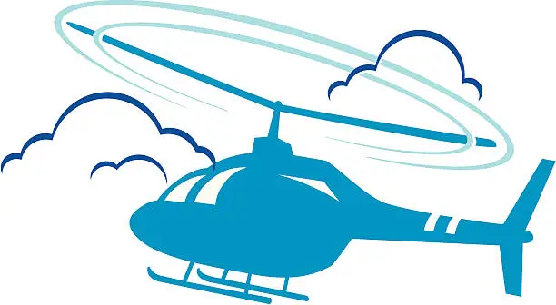 Vector illustration of Helicopter