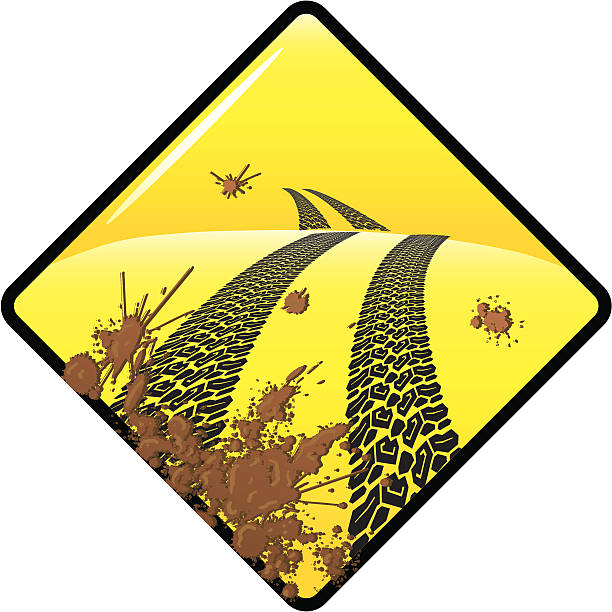 illustrations, cliparts, dessins animés et icônes de roader de - mud tire road sign