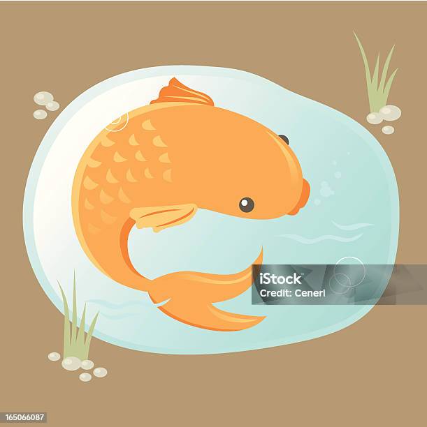 Peixes No Lago - Arte vetorial de stock e mais imagens de Alegoria - Alegoria, Animal, Carpa espelho