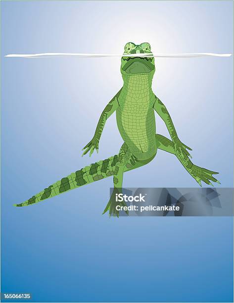 フローティング Gator - アリゲーターのベクターアート素材や画像を多数ご用意 - アリゲーター, イラストレーション, ベクター画像