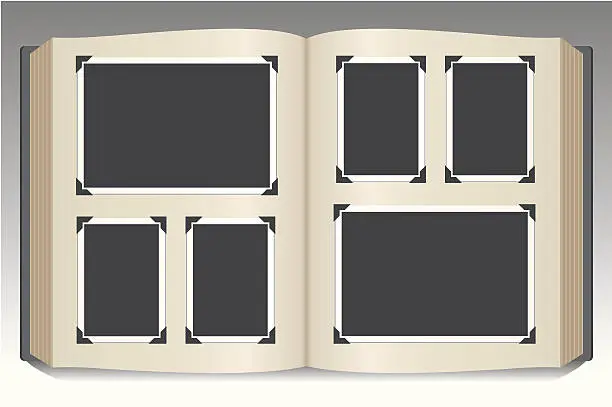 Vector illustration of Stock art of blank photo album