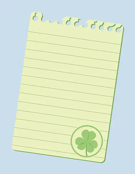 Vector illustration of Note Shamrock