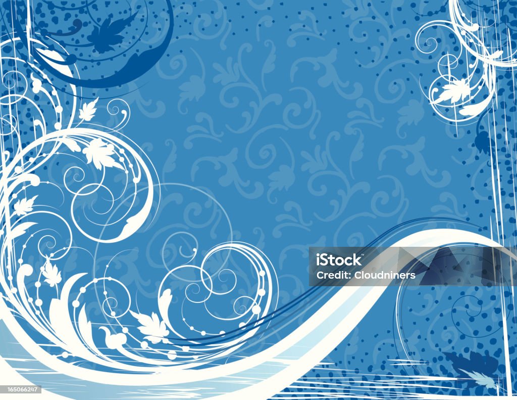 Blue Scroll Background Stock Illustration - Download Image Now ...