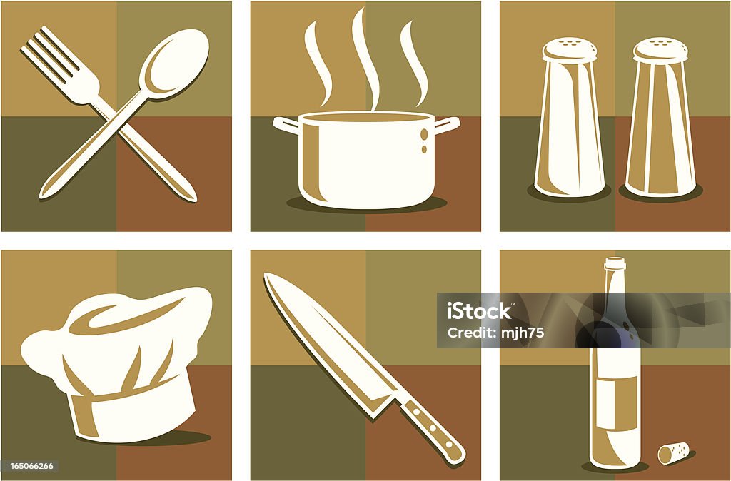 Icônes de cuisine - clipart vectoriel de Aliment libre de droits