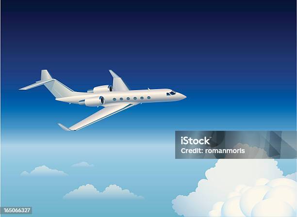 Частный Jet — стоковая векторная графика и другие изображения на тему Самолёт бизнес-класса - Самолёт бизнес-класса, Бизнес, Частный самолёт
