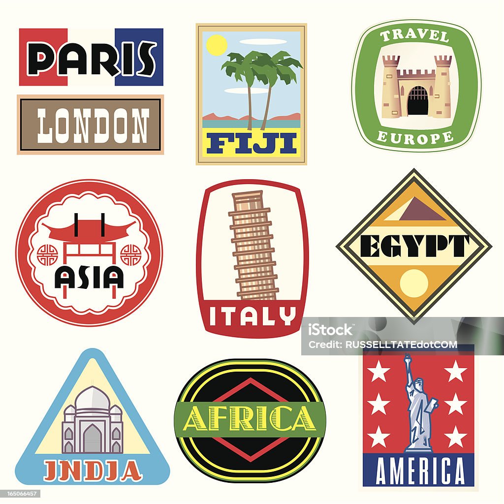 Vacation Icons Stock Illustration - Download Image Now - Travel Sticker,  Travel, Journey - iStock