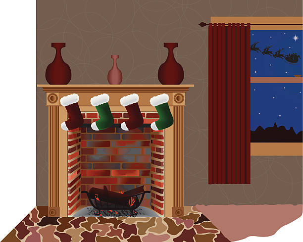 Christmas Eve vector art illustration