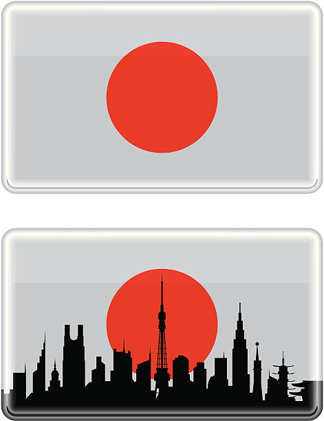 ilustrações de stock, clip art, desenhos animados e ícones de bandeira do japão - japanese flag flag japan japanese culture