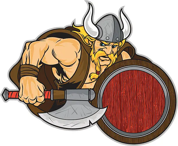 Vector illustration of Viking Mascot