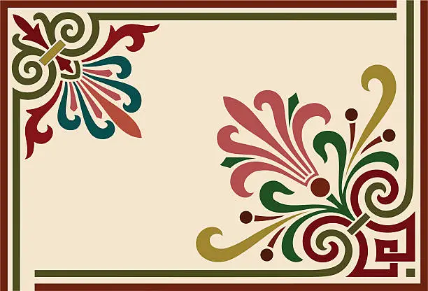 Vector illustration of Decorative Corner Ornaments