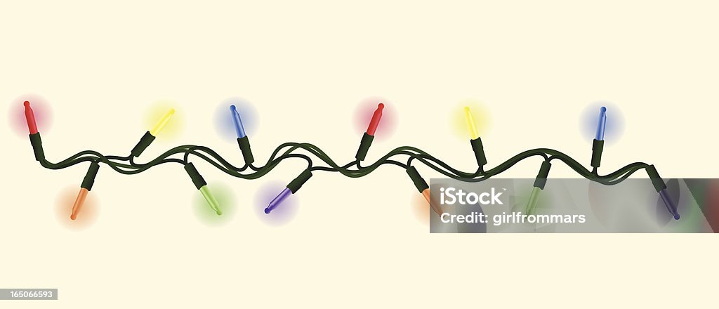 Zeichenfolge der Lichter - Lizenzfrei Bunt - Farbton Vektorgrafik